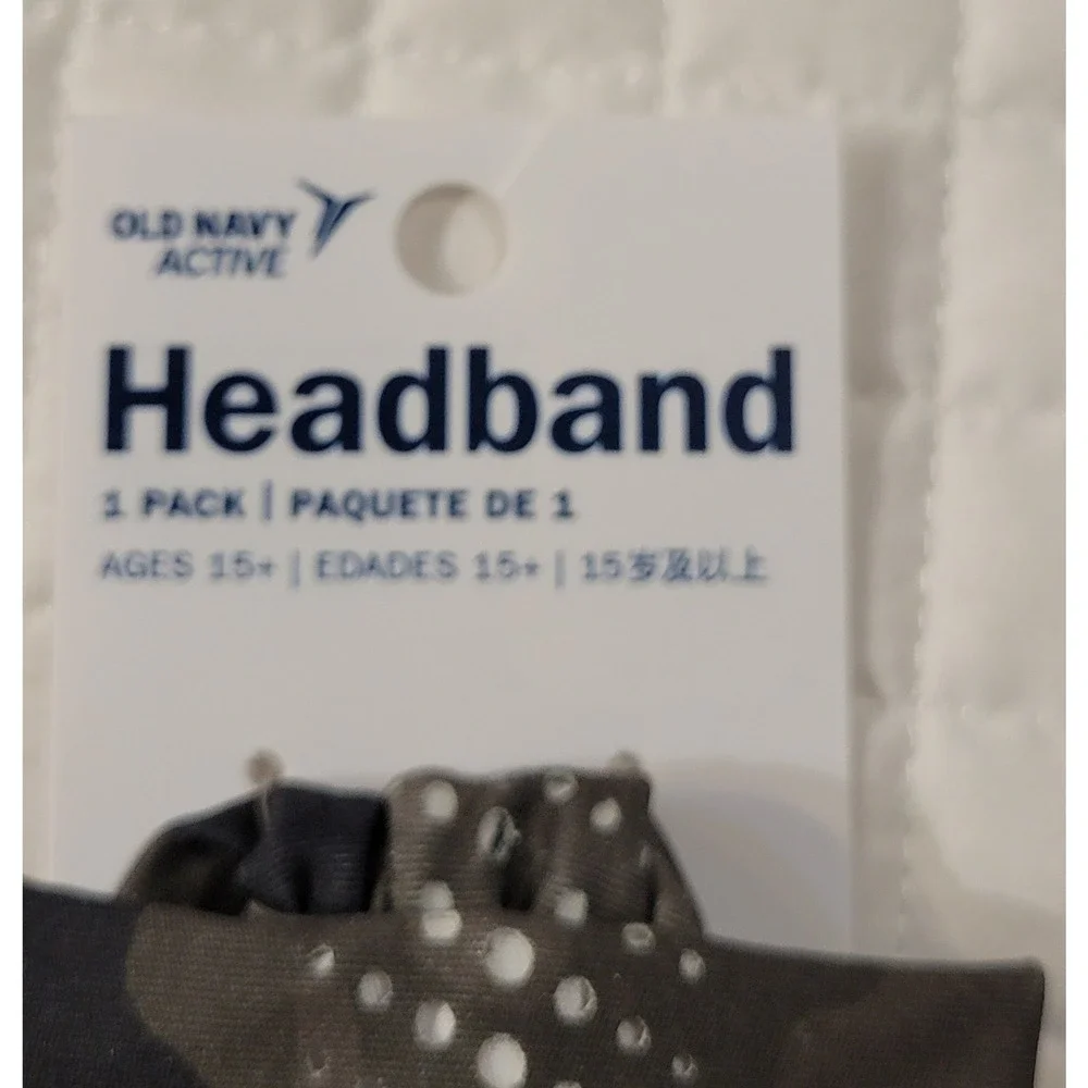 Old Navy Active Womens Grey Camouflage Perforated Athletic Performance Headband